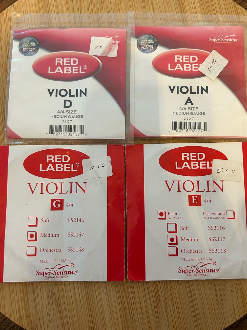 4 Violin Strings